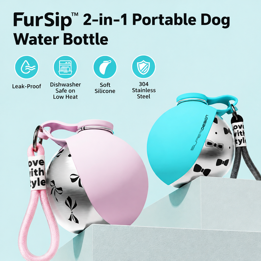 FurSip™ 2-in-1 Portable Dog Water Bottle